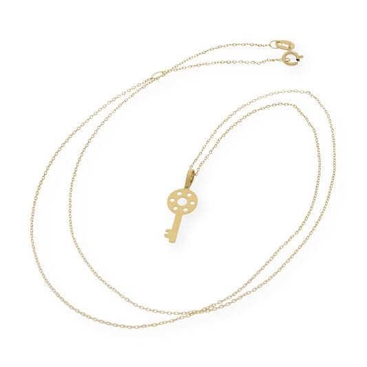 Collar con colgante llave oro 18k