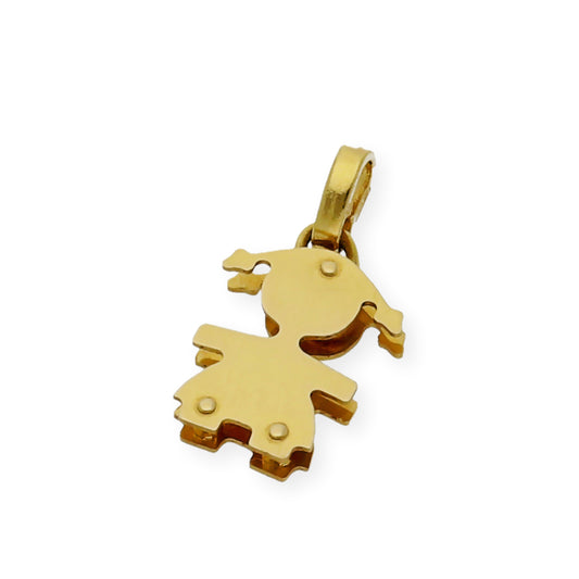 Colgante Inocente Niña mediana en Oro