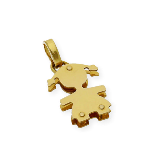 Colgante Inocente Niña mediana en Oro