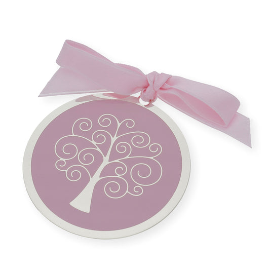 Medalla de Cuna Plata bilaminada Árbol Rosa