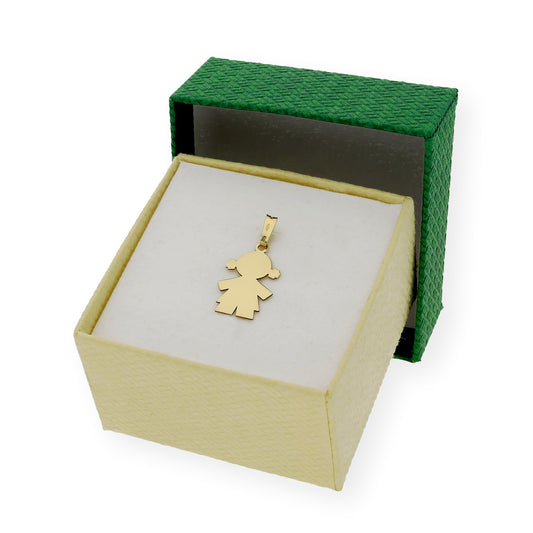 Colgante Inocente Niña mediana en Oro