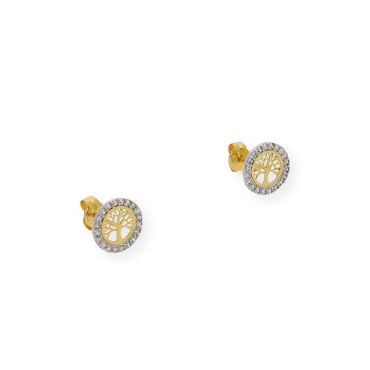 Pendientes árbol de la vida Oro 18K