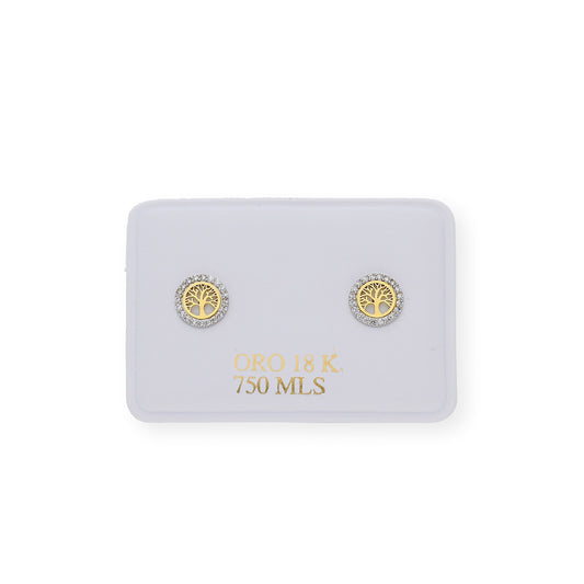 Pendientes árbol de la vida Oro 18K