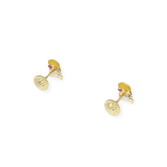 Pendientes Bebé niña Oro 18k Esmaltado