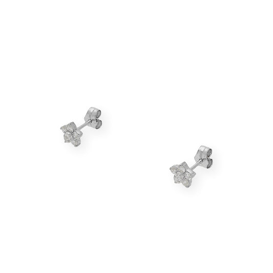 Pendientes de Oro y Diamante en Forma de Estrella