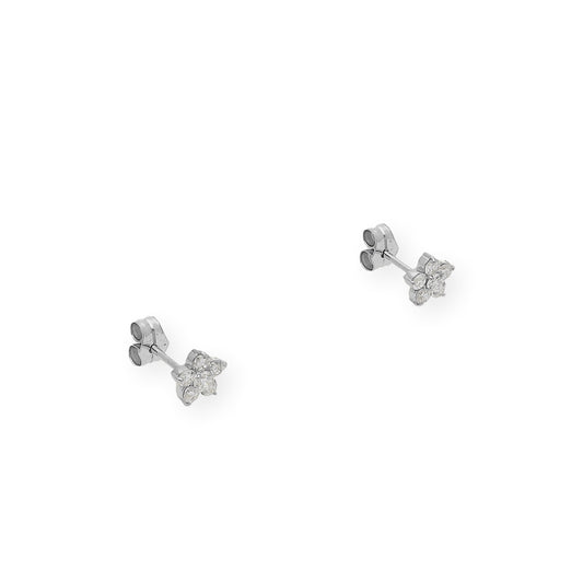 Pendientes de Oro y Diamante en Forma de Estrella