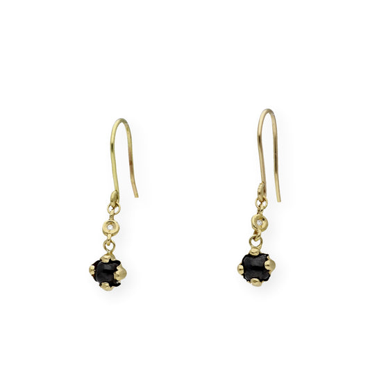 Pendientes Laguna en Oro 18k con Diamantes y Zafiros