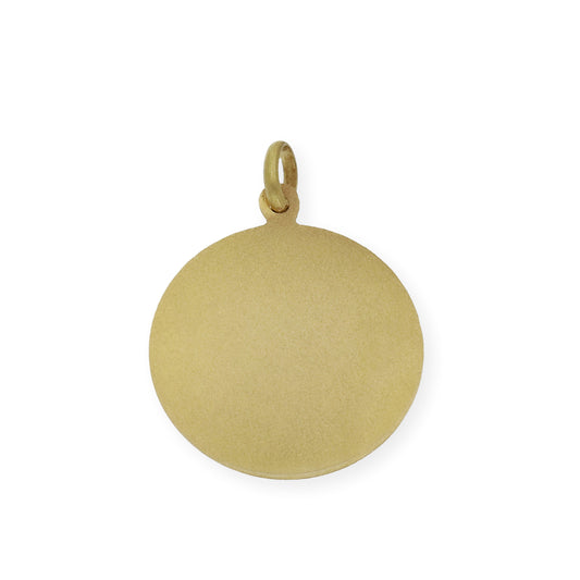 Medalla Virgen de la Soledad con cerco mediana en Oro 18k