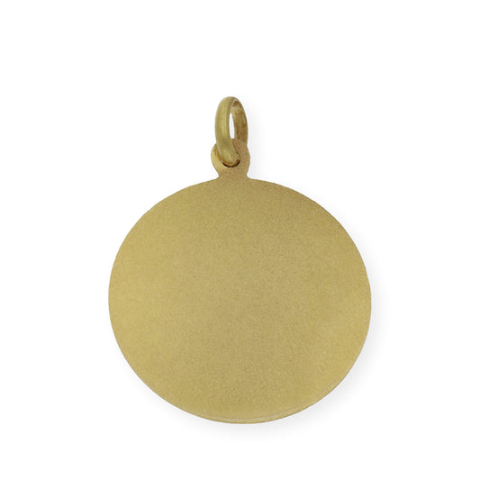 Medalla Virgen de la Soledad con cerco grande en Oro 18k