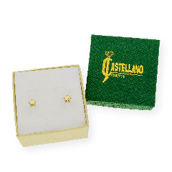 Pendientes bebé estrella y circonita Oro amarillo 18K