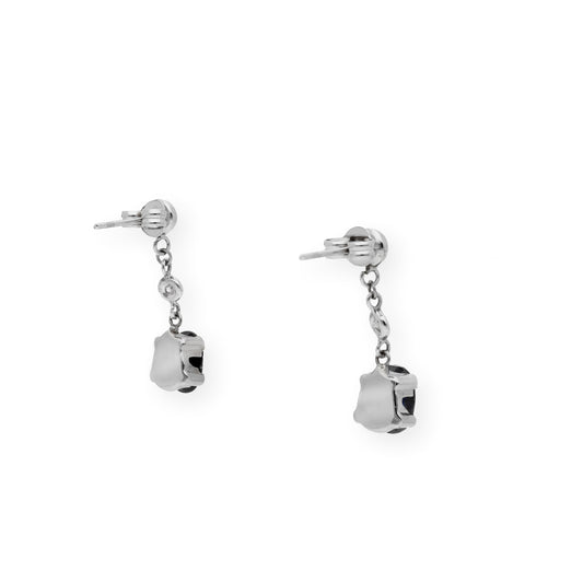 Pendientes Deseo en Oro 18k con Diamantes y Zafiros