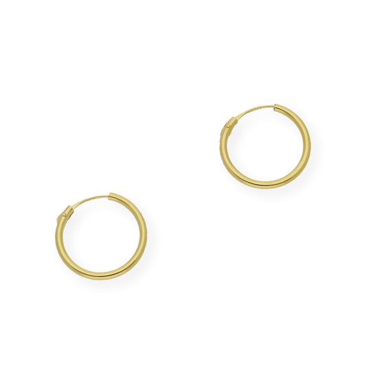 Pendientes Aro media caña 16.05 mm en Oro 18k