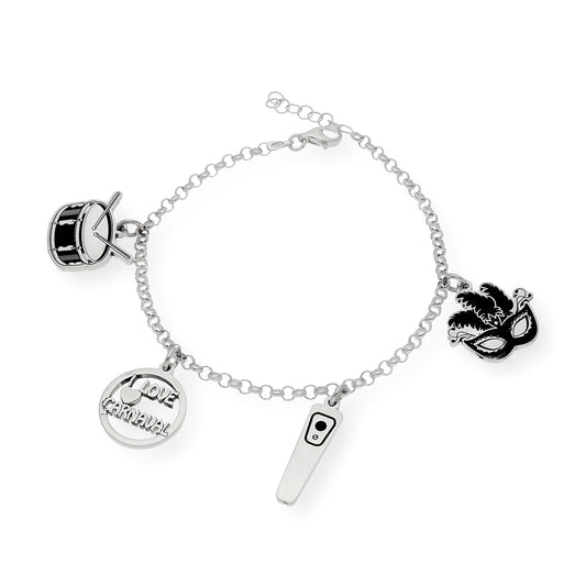 Pulsera Charms de Carnaval en Plata de Ley 925