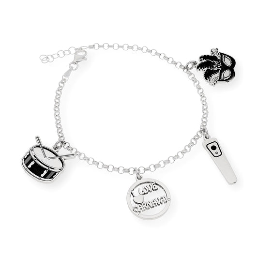 Pulsera Charms de Carnaval en Plata de Ley 925