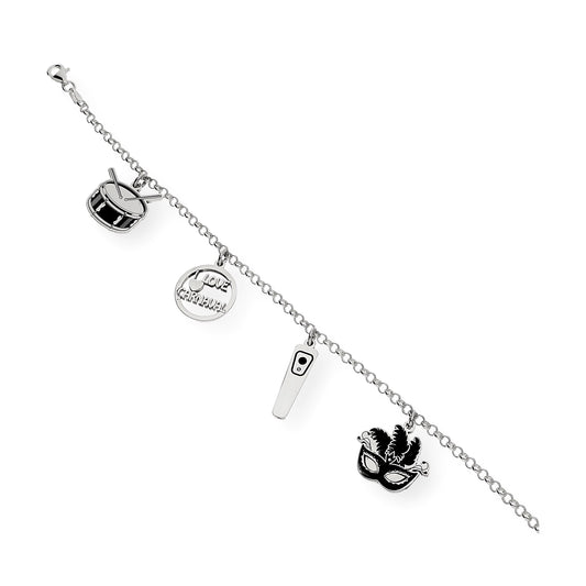 Pulsera Charms de Carnaval en Plata de Ley 925