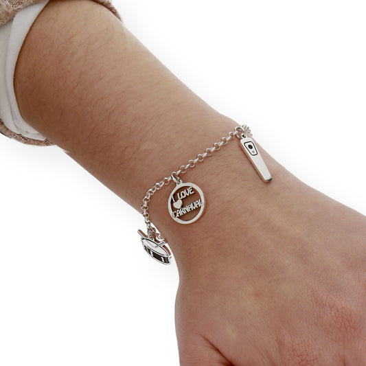 Pulsera Charms de Carnaval en Plata de Ley 925