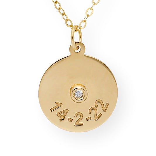 Collar con Colgante Dije en Oro de Ley 18k y Diamante Central