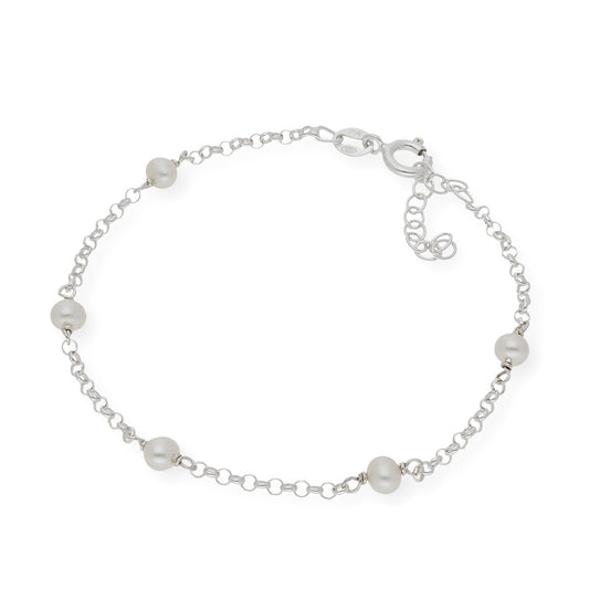 Pulsera de Perlas de Agua Dulce en Plata de Ley 925