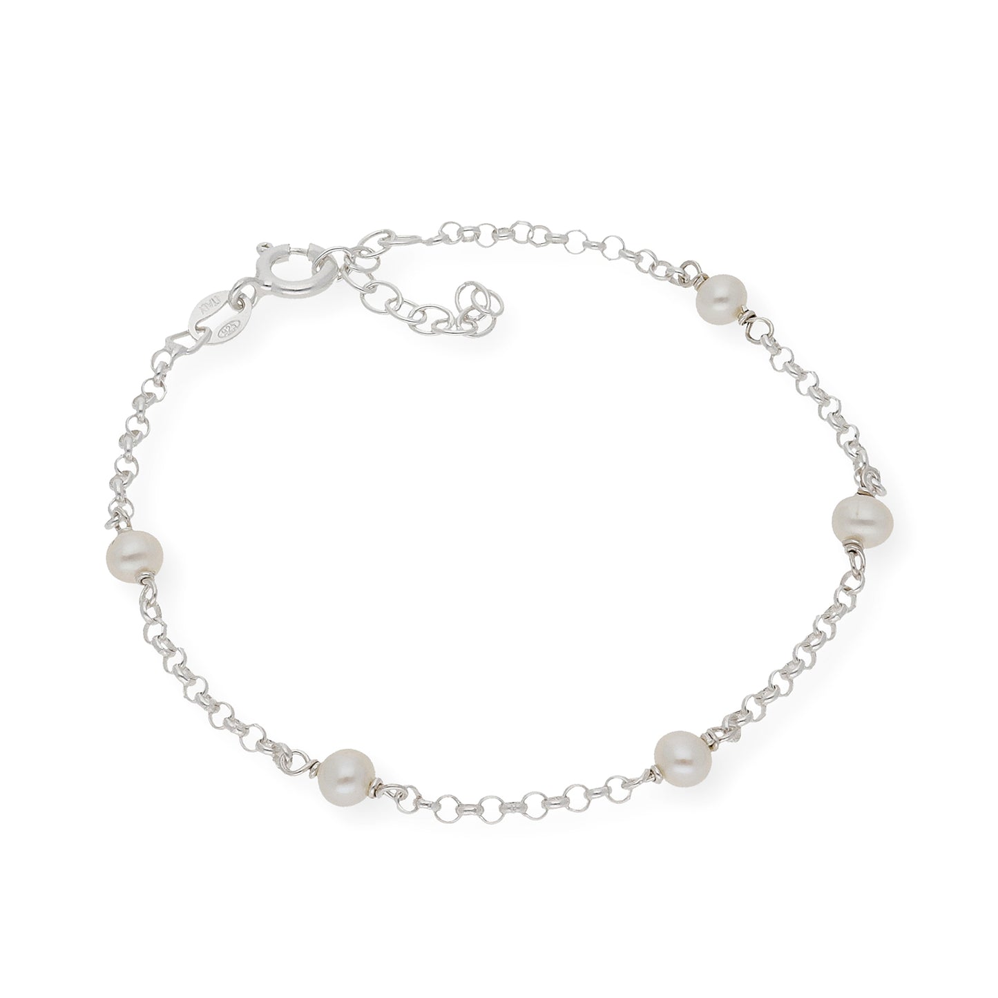 Pulsera de Perlas de Agua Dulce en Plata de Ley 925