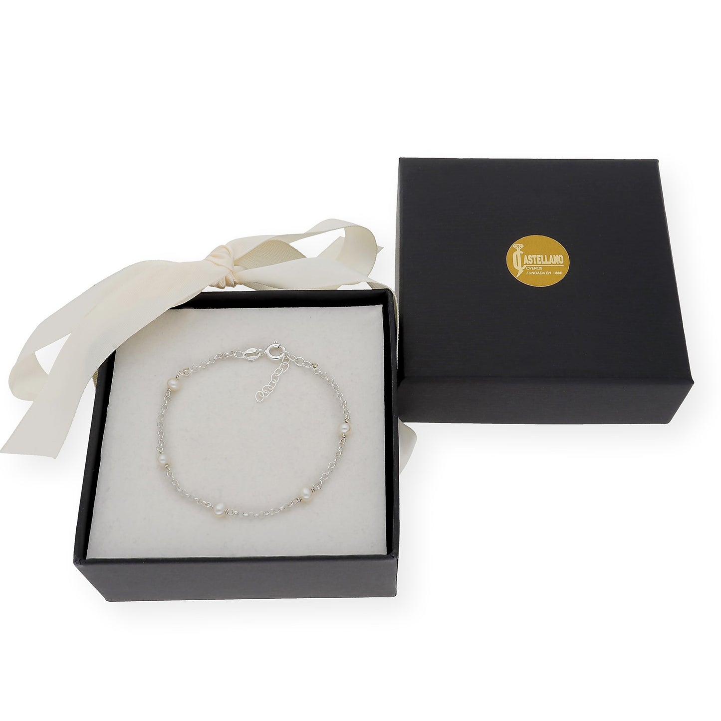Pulsera de Perlas de Agua Dulce en Plata de Ley 925