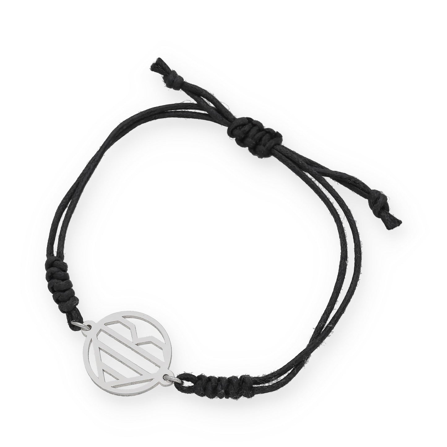 Pulsera Macramé Corazón en Plata de Ley 925