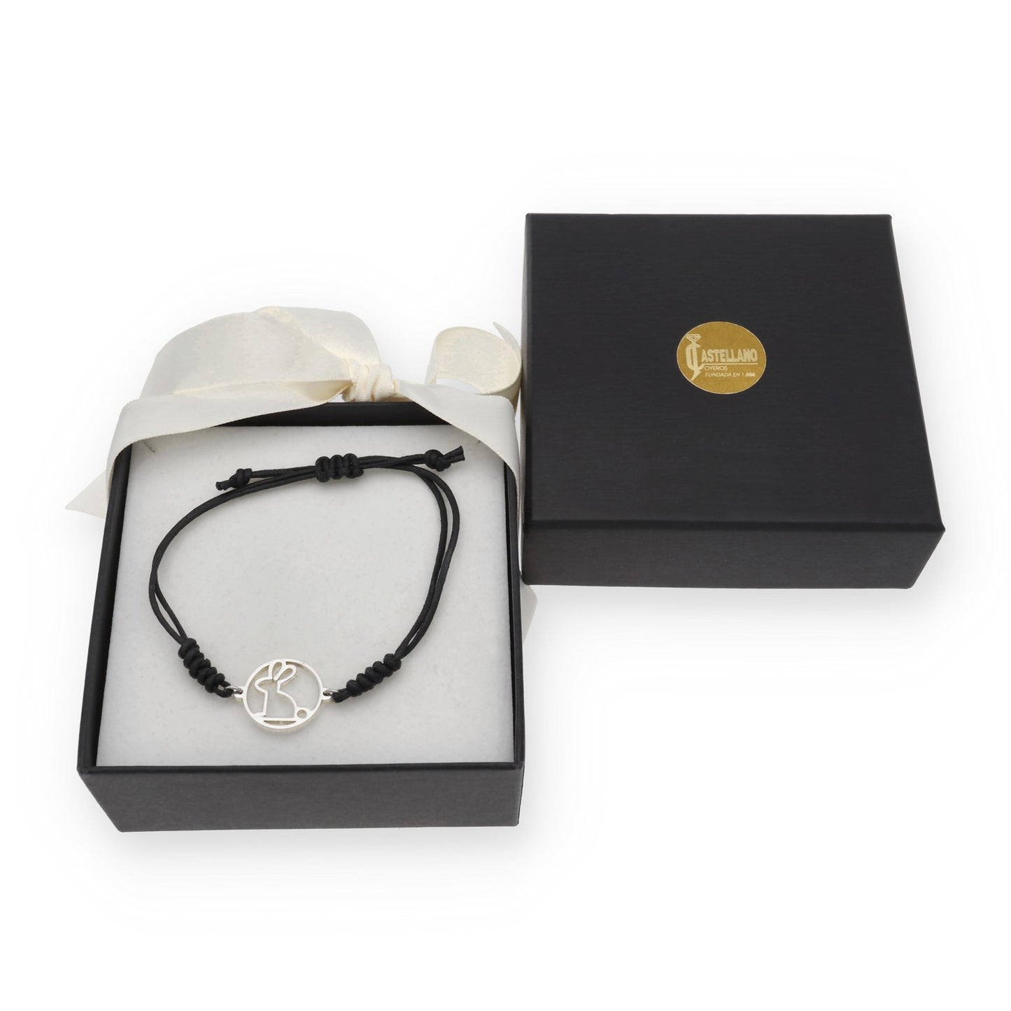 Pulsera Macramé de Conejo con Plata de Ley 925