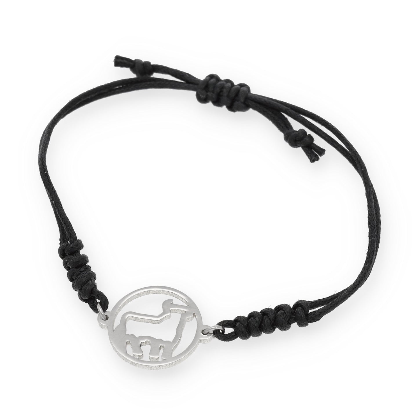 Pulsera Macramé de Toro con Plata de Ley 925