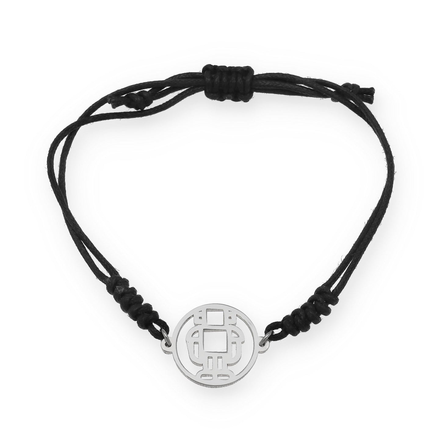 Pulsera Macramé Robot en Plata de Ley 925