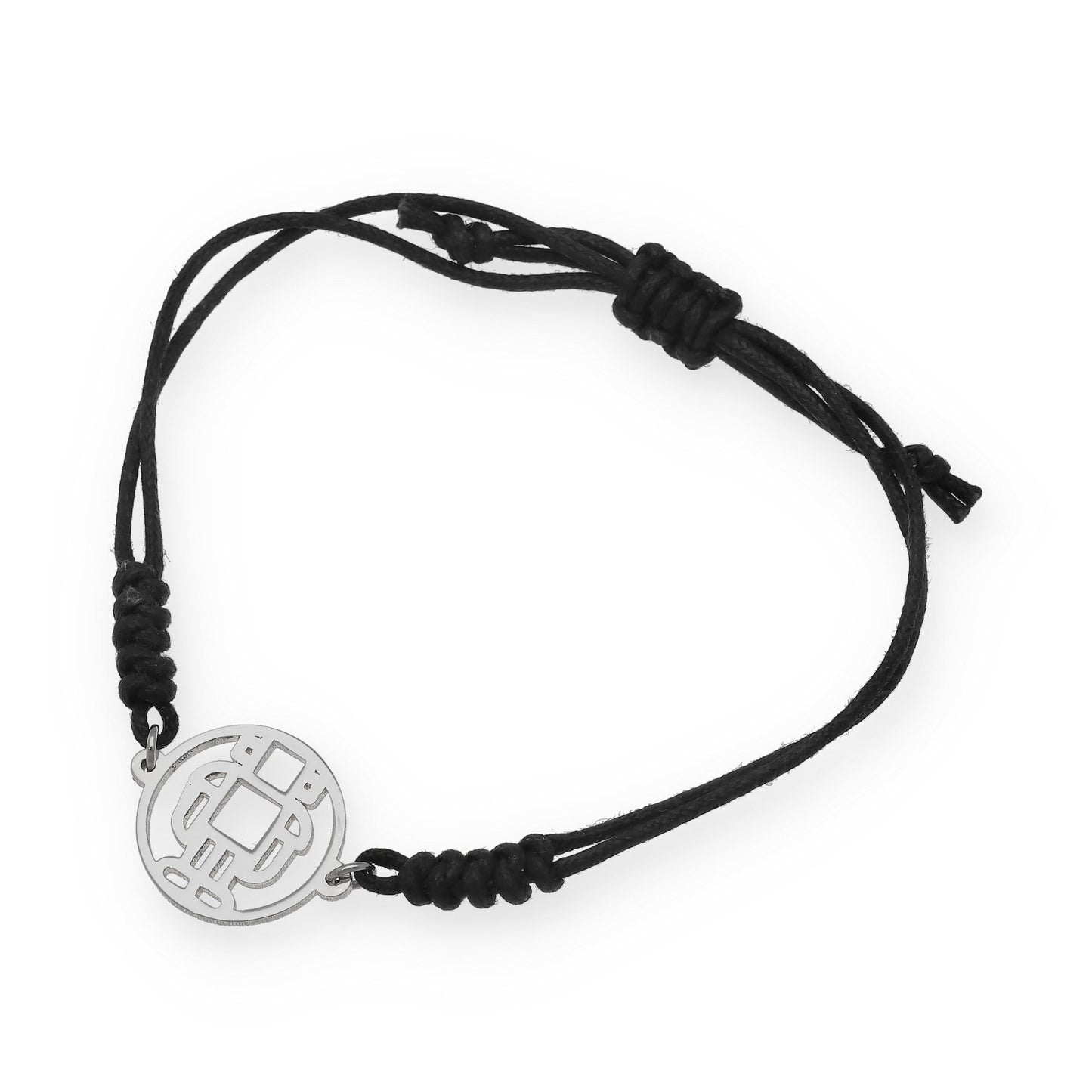 Pulsera Macramé Robot en Plata de Ley 925