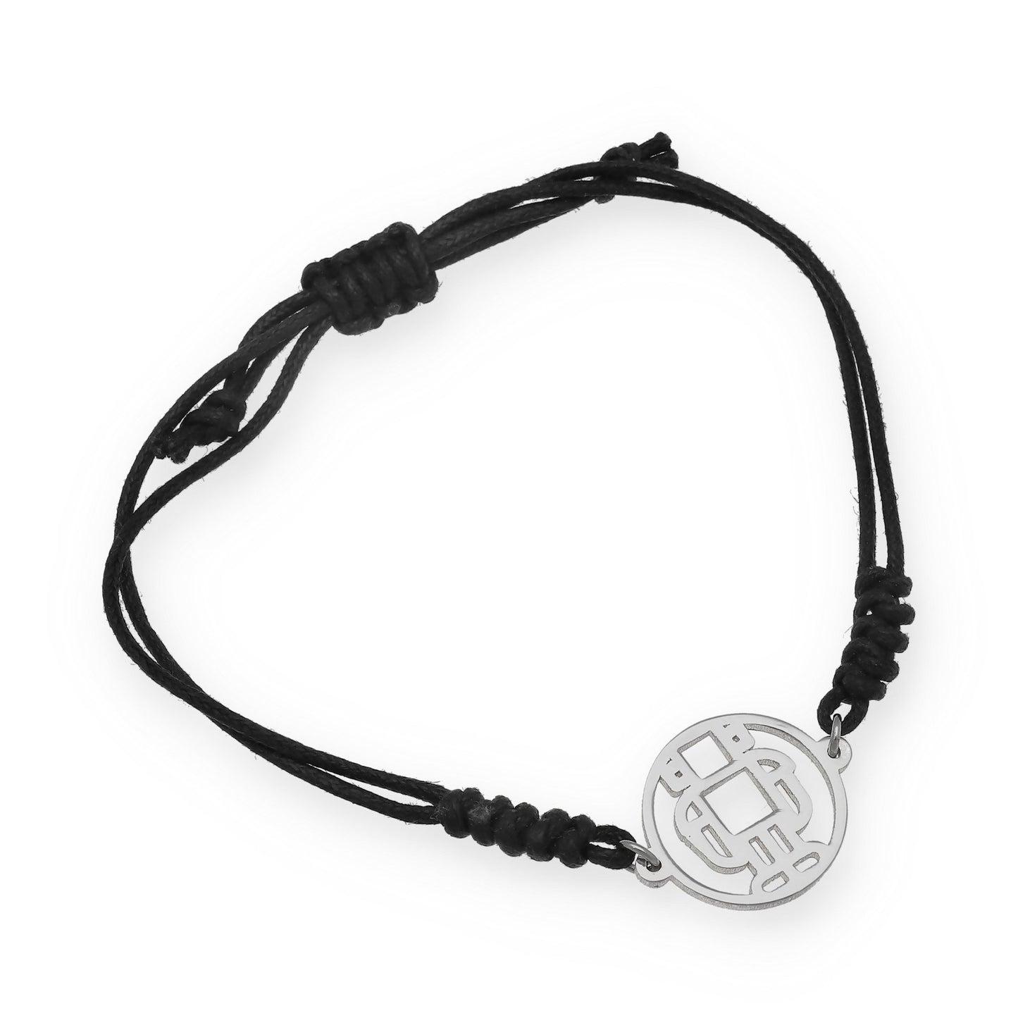 Pulsera Macramé Robot en Plata de Ley 925