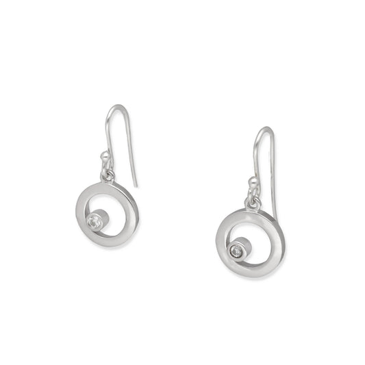 Pendientes Rund en Plata de Ley 925 con Circonita