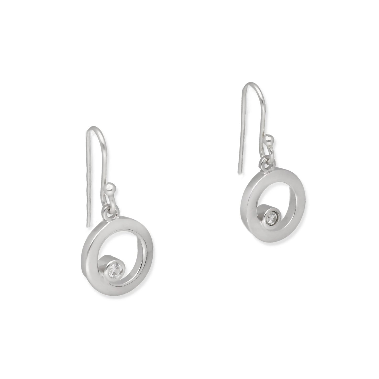 Pendientes Rund en Plata de Ley 925 con Circonita