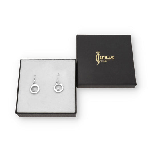 Pendientes Rund en Plata de Ley 925 con Circonita