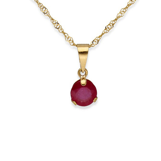 Collar con Colgante Sif en Oro 18k con Rubí