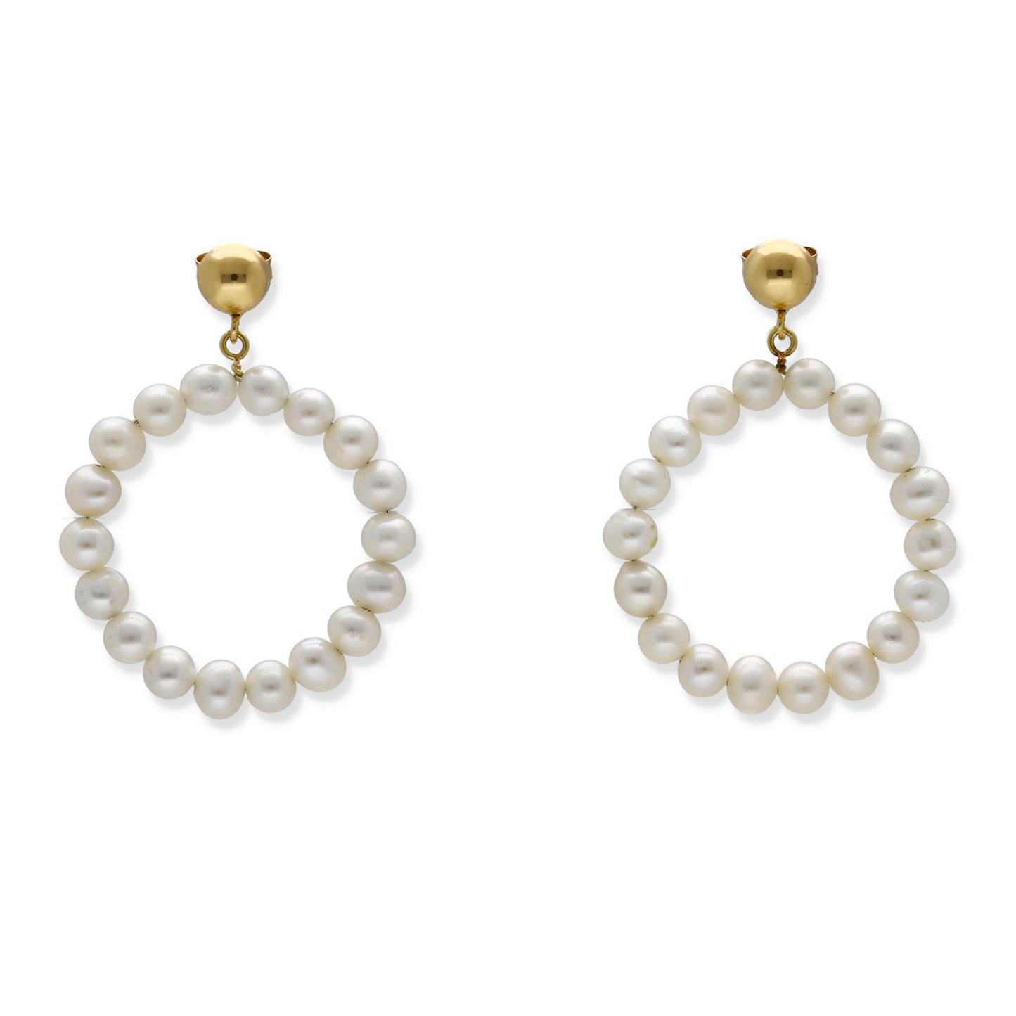 Aros de Perlas Akoya y Oro 18k Modelo Gretel