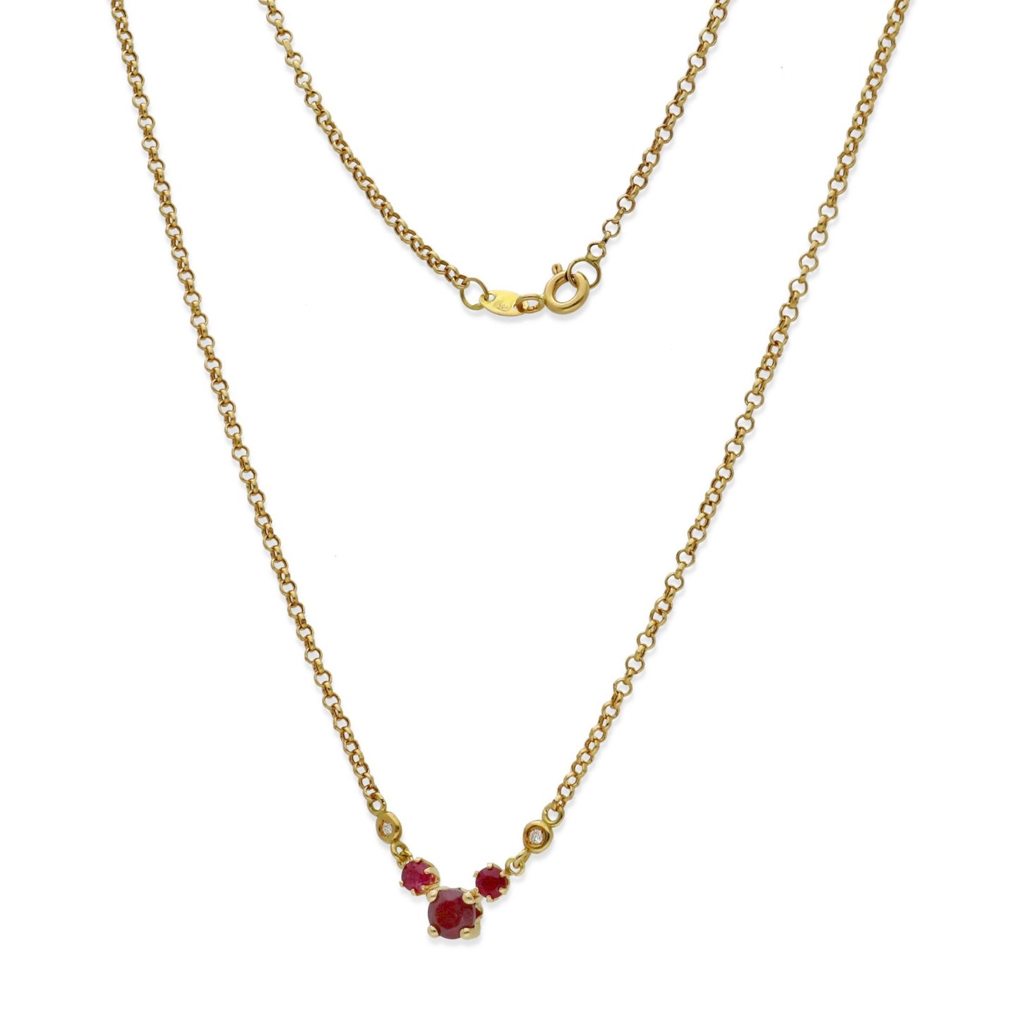 Gargantilla Tridus en Oro 18K con Rubíes y Diamantes