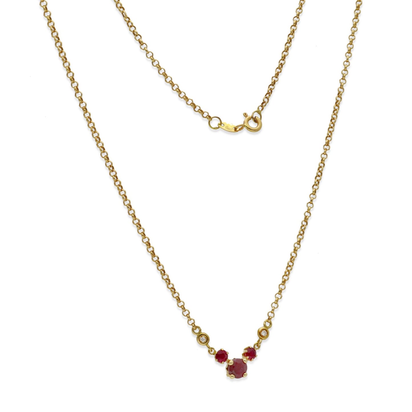 Gargantilla Tridus en Oro 18K con Rubíes y Diamantes