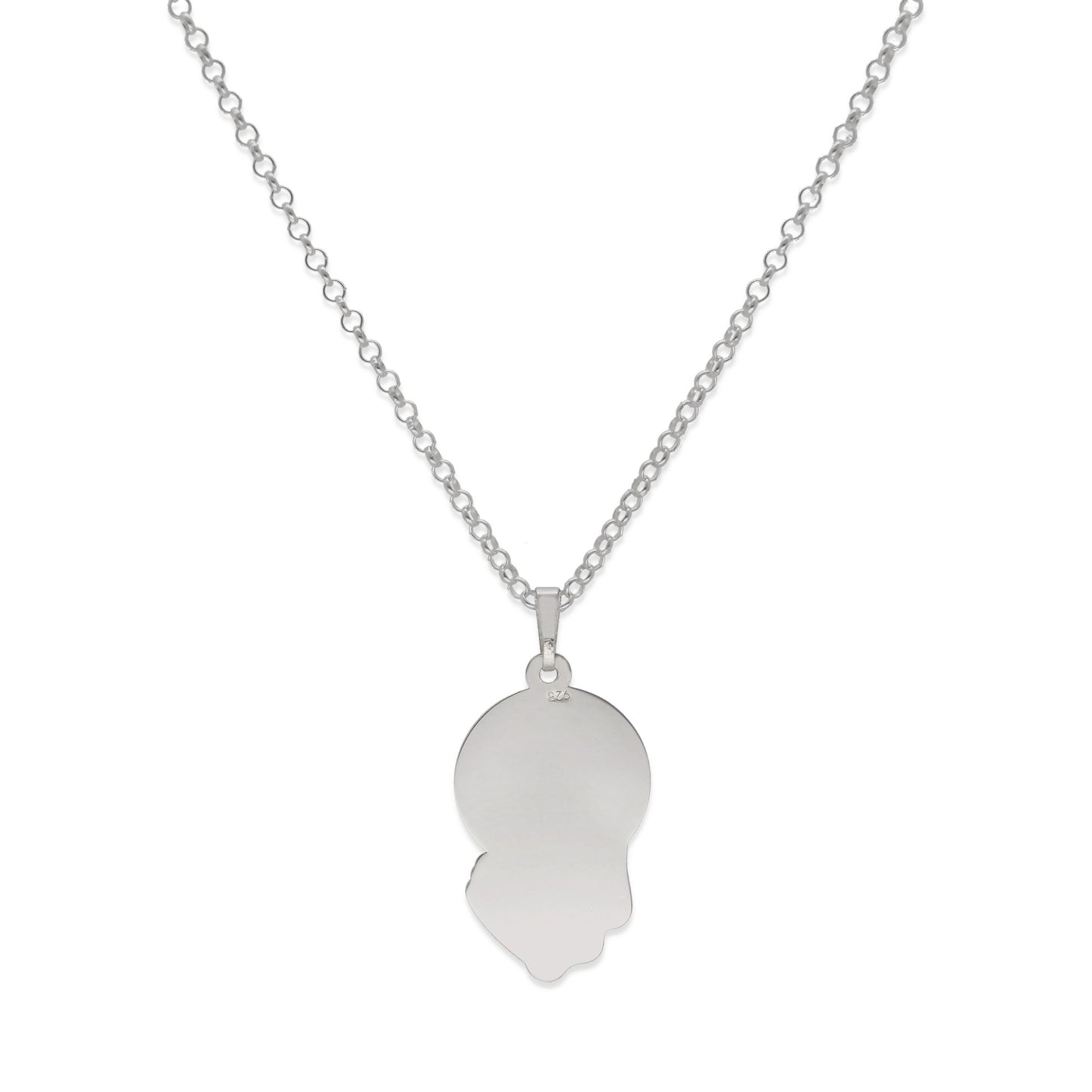Collar con Colgante en Plata de Ley 925 de Virgen Niña