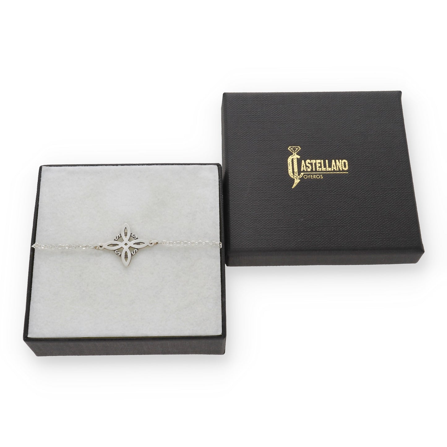 Pulsera de Nudo de Bruja en Plata de Ley 925