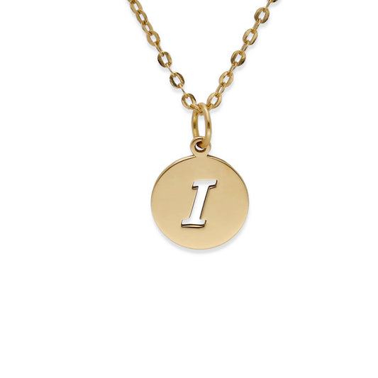 Collar con Colgante Inicial en Oro de Ley 18K