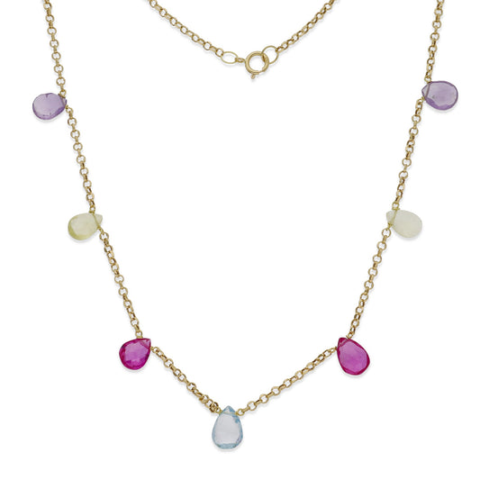 Gargantilla Lyn en Oro de 18K con Piedras Preciosas