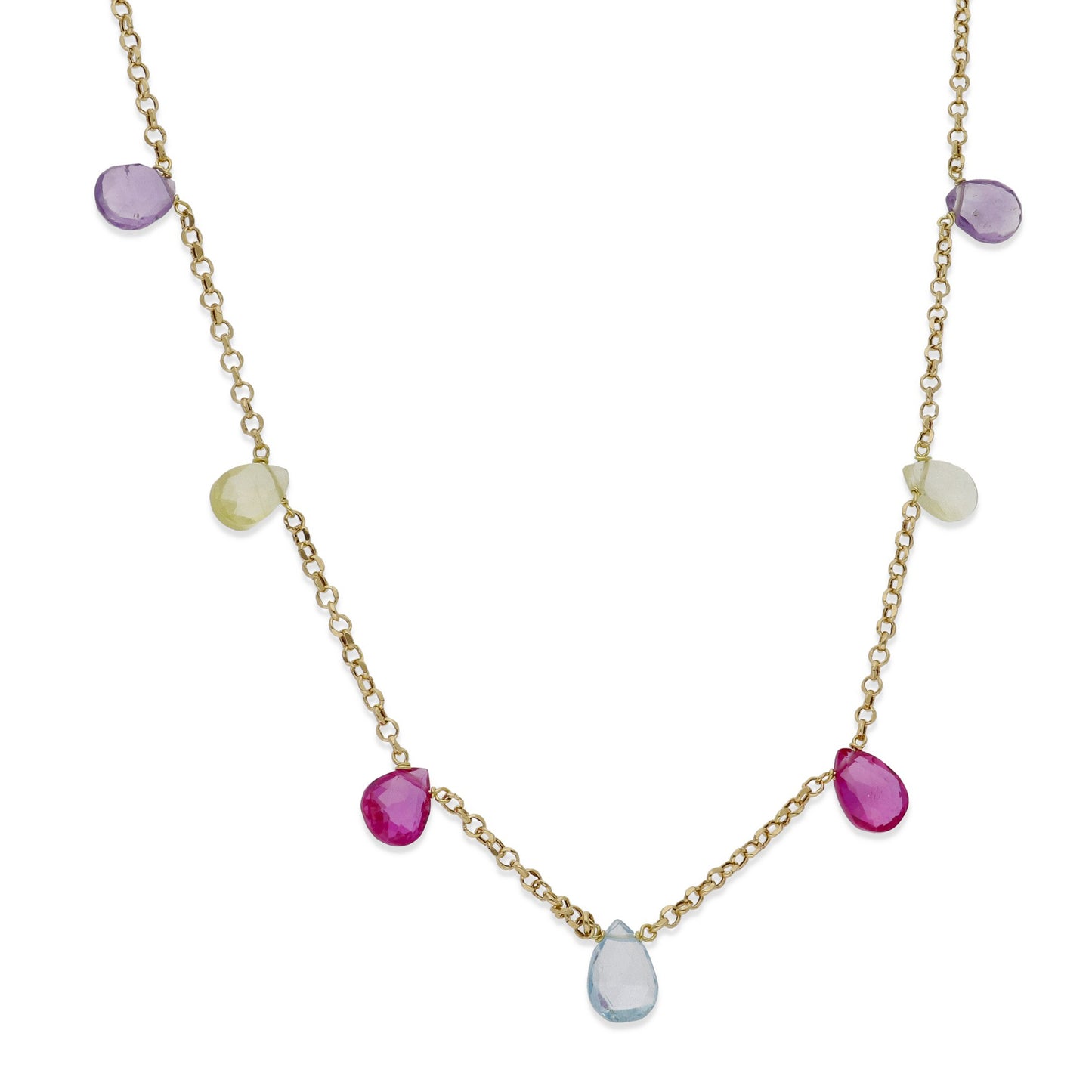 Gargantilla Lyn en Oro de 18K con Piedras Preciosas