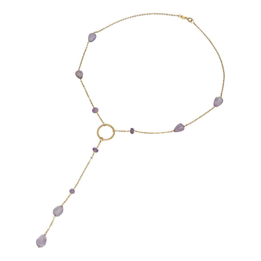 Gargantiia Boreal en Oro de Ley 18K con Aro y Amatistas