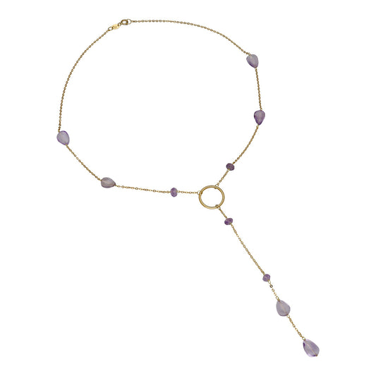 Gargantiia Boreal en Oro de Ley 18K con Aro y Amatistas