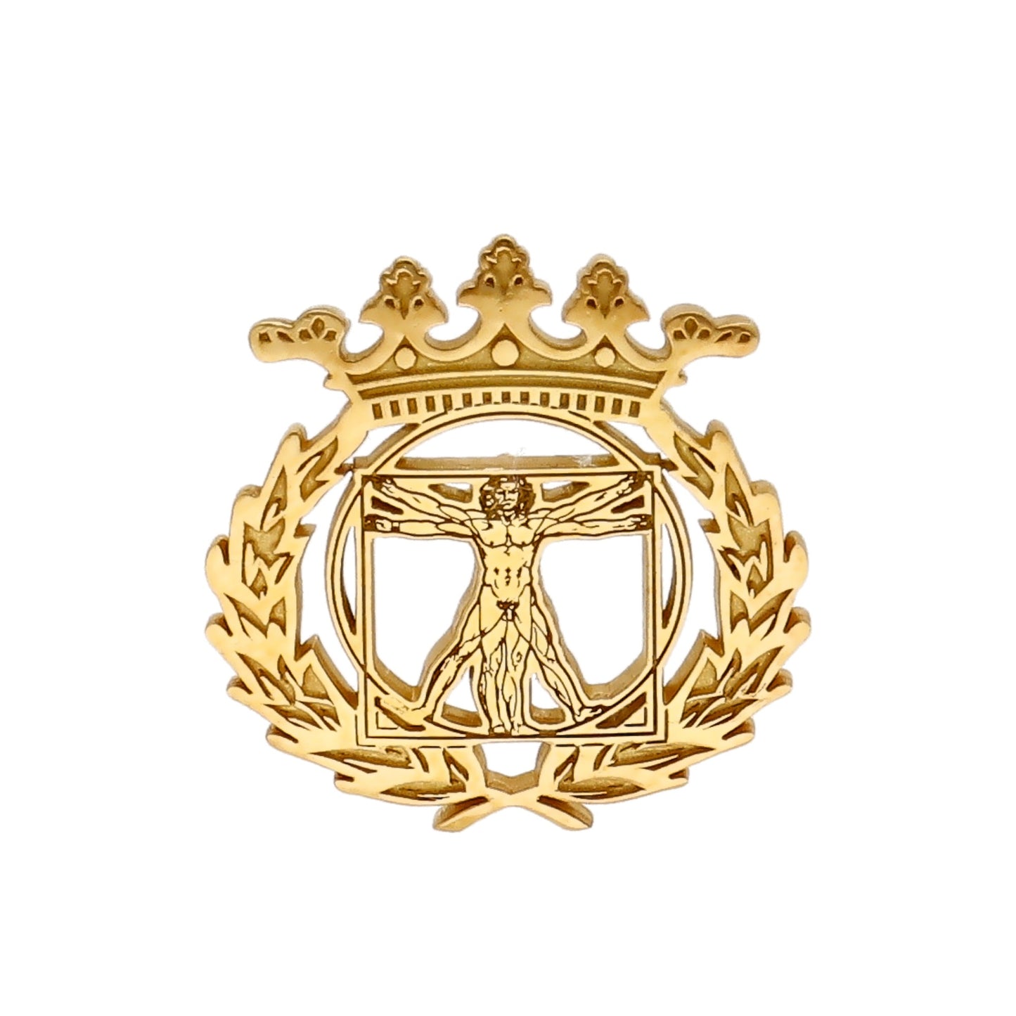 Pin Insignia Profesional de Bellas Artes en Plata 925 con Baño de Oro 18K