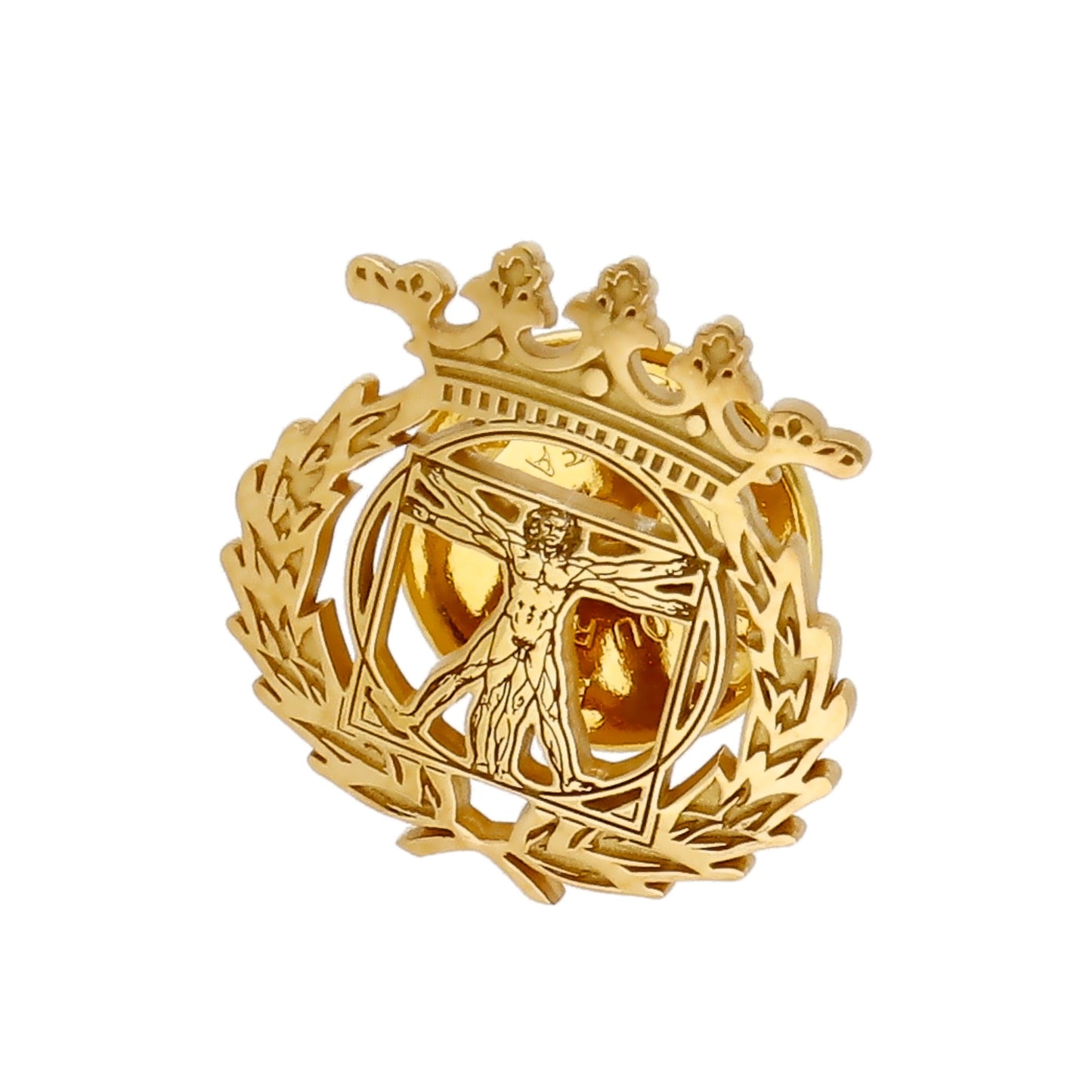 Pin Insignia Profesional de Bellas Artes en Plata 925 con Baño de Oro 18K
