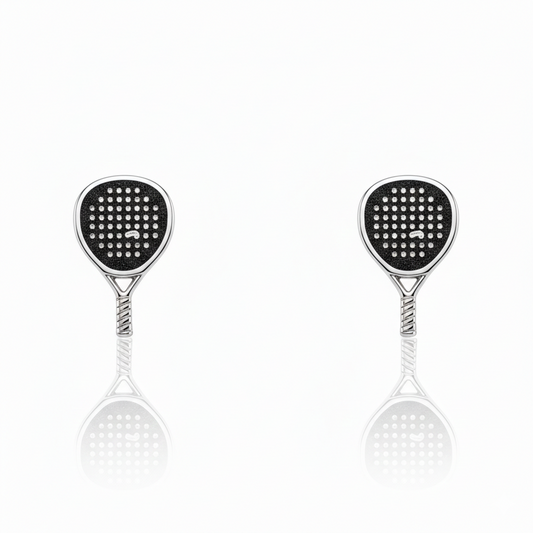 Pendientes Pala de Pádel en Plata de Ley 925