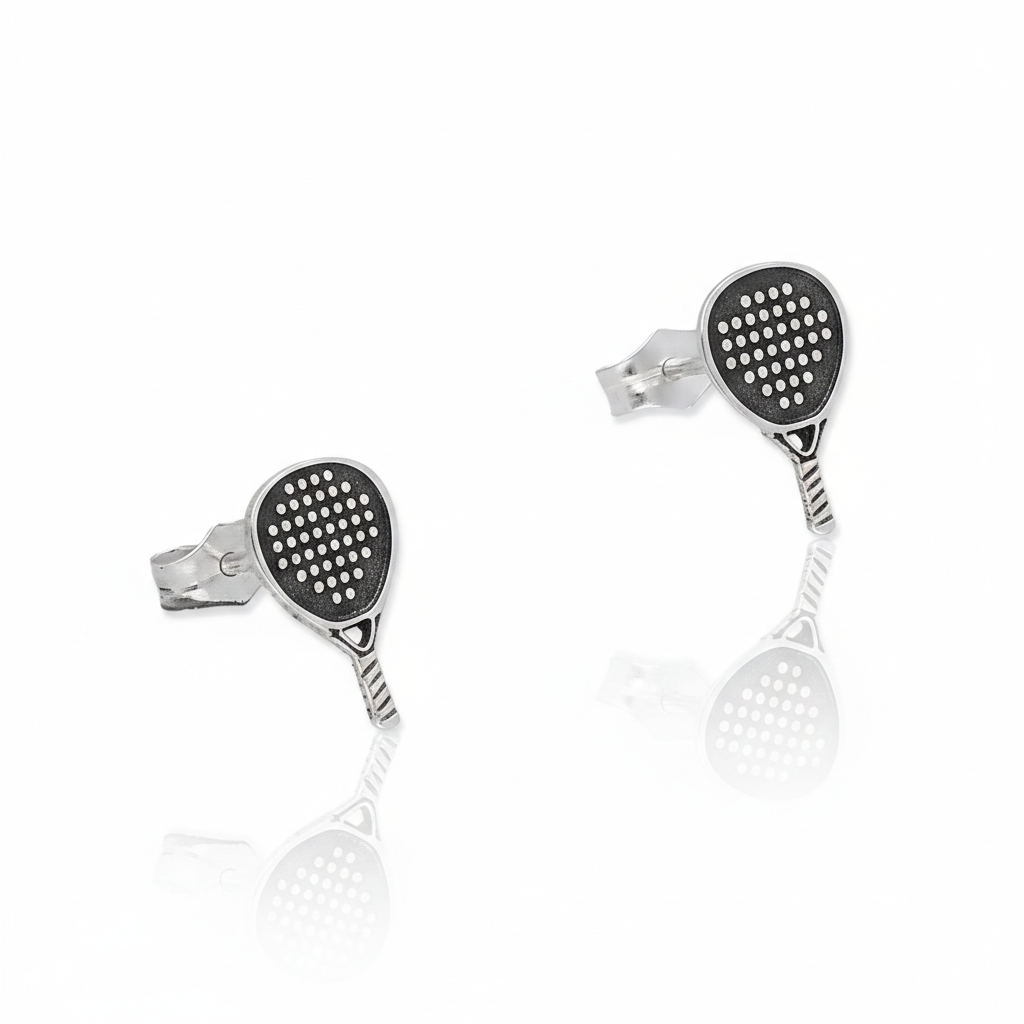 Pendientes Pala de Pádel en Plata de Ley 925