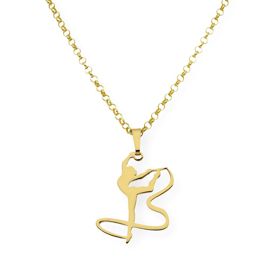 copy of Collar con Colgante de Gimnasia Artística en Plata de Ley 925