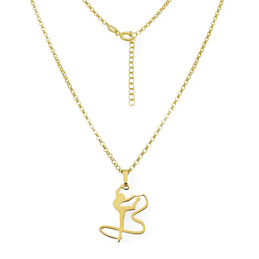 copy of Collar con Colgante de Gimnasia Artística en Plata de Ley 925
